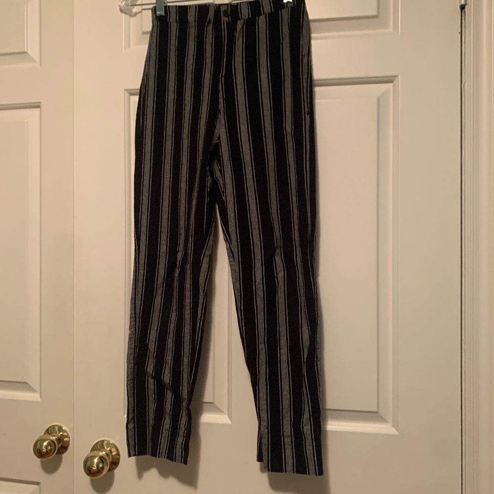 Black stripped pants